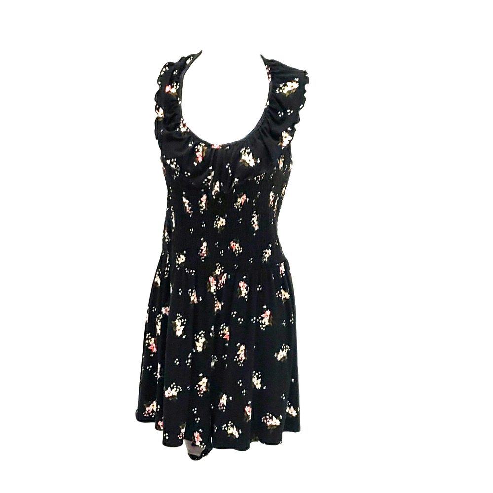 Black floral dress